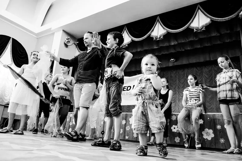 Auftritt der Kinder auf der Bühne